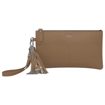 MOBILIS POCHETTE ZIPP&eacute;E MARRON AVEC C&Acirc;BLE USB/MICRO USB INT&eacute;GR&eacute; 