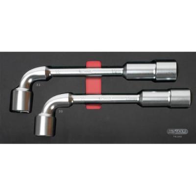 KS TOOLS Module de cl&eacute;s &agrave; pipe d&eacute;bouch&eacute;es - 6 pans, 2 pi&egrave;ces  713.2012