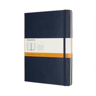 MOLESKINE Carnet classique tr&egrave;s grand format lign&eacute;  couverture rigide Bleu 