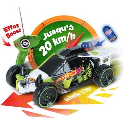 MONDO Voiture Buggy t&eacute;l&eacute;command&eacute;e 1:10 -  Motors - Hot Wheels - Batteries rechargeables - Boost de vitesse 