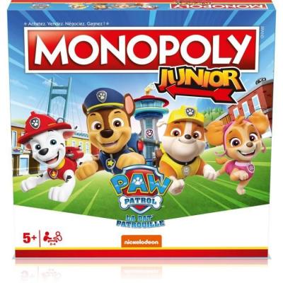WINNING MOVES Jeu classique Monopoly Junior Paw Patrol La Pat'Patrouille