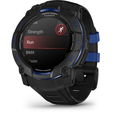 GARMIN  Instinct 3 50mm AMOLED schwarz/bolt blue (010-03020-03)