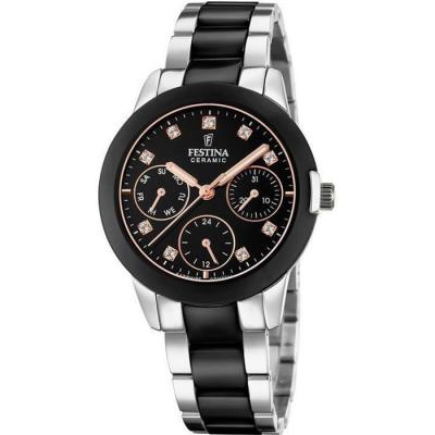 FESTINA Montre Femme  CERAMIC F20497-3 - Bracelet C&eacute;ramique Noir