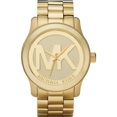 MICHAEL KORS Montre  Runway MK5473 cadran et bracelt acier dor&eacute;