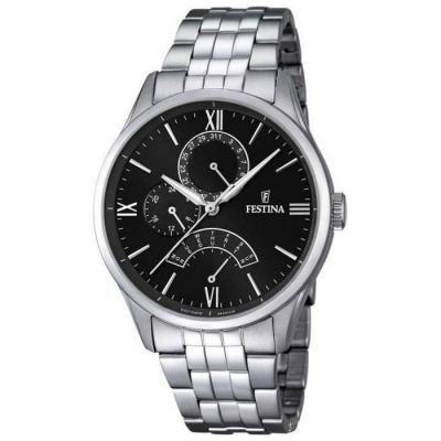 FESTINA Montre  Retro F16822-4 - Montre Multifonctions Argent&eacute;e Homme