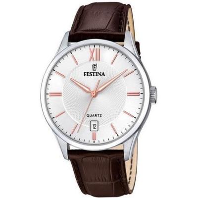FESTINA  Hommes Analogique Quartz Montre avec Bracelet en Cuir F20426/4