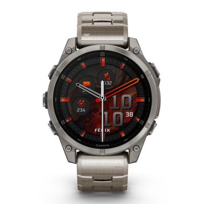 GARMIN Montre GPS -  - F&eacute;nix&reg; 8 - 47 mm AMOLED - Bracelet silicone - Multisport - Homme 