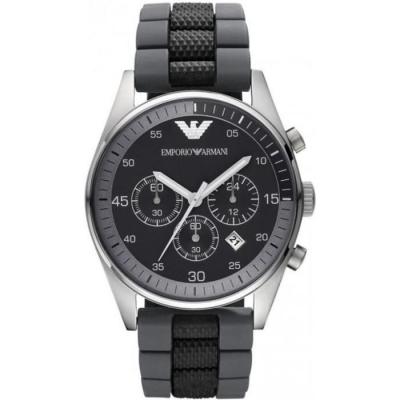 EMPORIO ARMANI Montre Homme  Ar5866 Bracelet En Silicone Noir