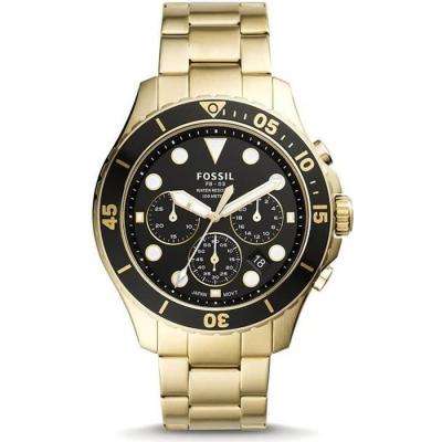 FOSSIL  Montre pour Homme FB - 03 Chronographe, Acier Inoxydable Ton Or, FS5727