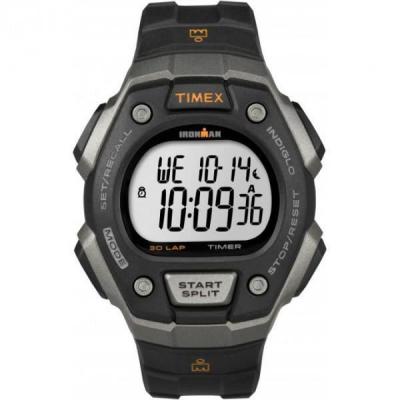 TIMEX Montre  ironman homme gris  et acier noir T5K821SU chrono 10 atm