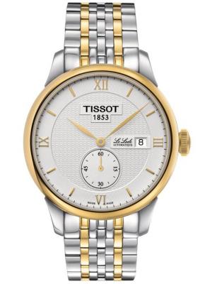 TISSOT Montre Homme Le Locle T0064282203801 Maillons fins dor&eacute;s et argent&eacute;s