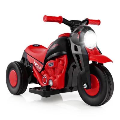  Moto &Eacute;lectrique pour Enfants avec Machine &agrave; Bulles - COSTWAY - 3 Roues - Rouge