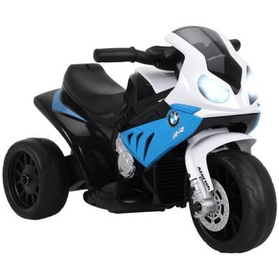 Moto &eacute;lectrique pour enfants 3 roues 6 v 2,5 kmh effets lumineux et sonores bleu bmw s1000 rr 