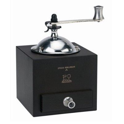 PEUGEOT Moulin &agrave; poivre manuel en bois couleur chocolat 13 cm roellinger