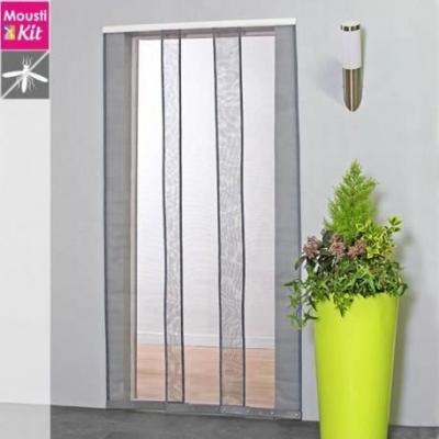 Moustiquaire rideau L.100xh.230cm Gris 