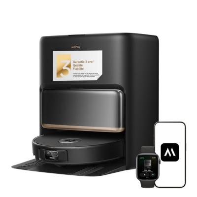 MOVA P50s Ultra Robot Aspirateur 24000 Pa - Aspiration Puissante & Technologie StepMaster Anti-Obstacle