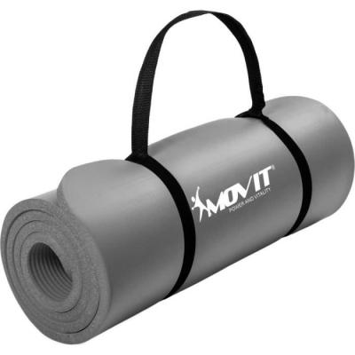 MOVIT  Tapis de gymnastique 183cm x 60cm x 1,0cm, Gris