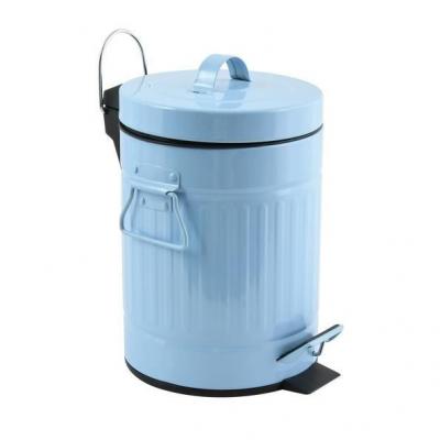 MSV Poubelle &agrave; p&eacute;dale Acier 3L habana Bleu Pastel - Bleu - 