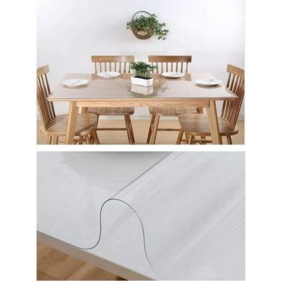 MADEINNATURE  - Nappe Cristal Transparente, &eacute;paisse, diff&eacute;rentes Dimensions Ronde ou rectangulaire, Protection Table ou Meuble, Imperm&eacute;able