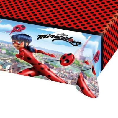 GENERIQUE Nappe En Plastique Miraculous&trade; 120 X 180 Cm - Rouge - 180 cm