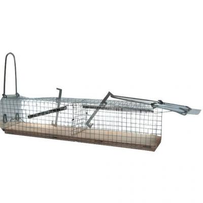 MASY  Pi&egrave;ge &agrave; souris socle en bois - 2 entr&eacute;es