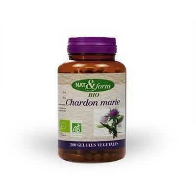 NAT & FORM  Bio Chardon Marie 200 g&eacute;lules v&eacute;g&eacute;tales
