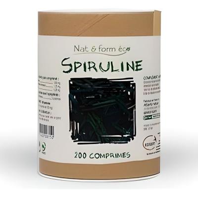 NAT & FORM Spiruline 200 comprim&eacute;s gamme &eacute;coresponsable nat et form bio
