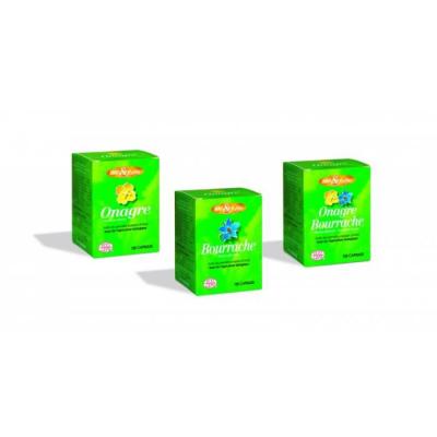 NAT & FORM  Original Huile Bourrache Onagre Vitamine E 360 capsules