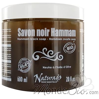 NATURADO EN PROVENCE Savon Noir Hammam neutre &agrave; l'huile d'Olive Naturado