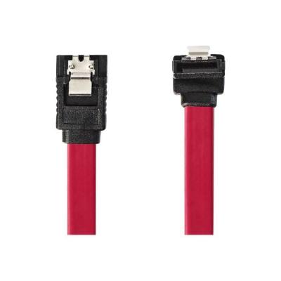 NEDIS  - C&acirc;ble SATA - Serial ATA 150/300 - SATA (F) droit/bloquant pour SATA (F) inclin&eacute;/verrouillage - 50 cm - plat - rouge