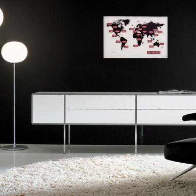 NEXTIME ""WORLD TIME DIGIT"" Horloge murale 55 x 36