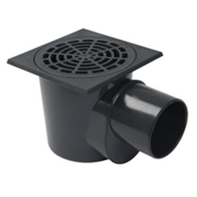 NICOLL  Siphon de cour &agrave; panier sortie diam&egrave;tre 110 100mm gris SCP1110