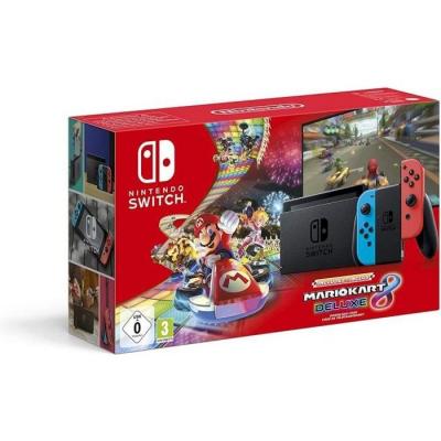 Console portable - Nintendo - Switch - Rouge/Bleu N&eacute;on - 32 Go - Mario Kart 8 Deluxe 