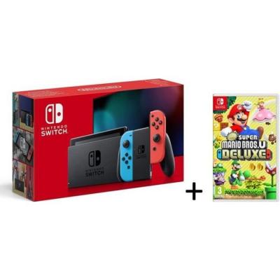Console de salon - Nintendo - Switch - Rouge/Bleu N&eacute;on - 32 Go - Nouveau mod&egrave;le V2 