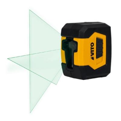 VITO  - Niveau Laser de poche 2 lignes Vertes Port&eacute;e 20 m Int&eacute;rieur ext&eacute;rieur 2 piles fournies