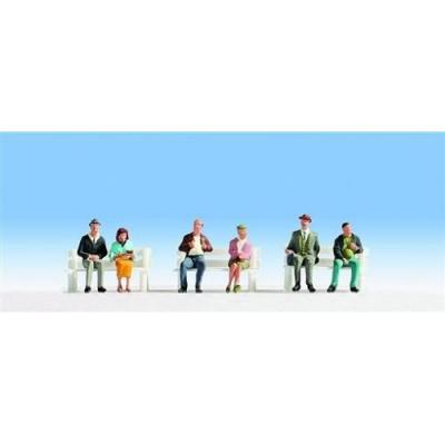 NOCH  - 36242 - Mod&eacute;lisme Ferroviaire - Voyageurs 6 Figurines Sans Bancs