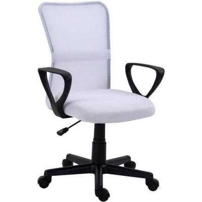 Chaise de bureau ergonomique r&eacute;glable Blanc STACY
