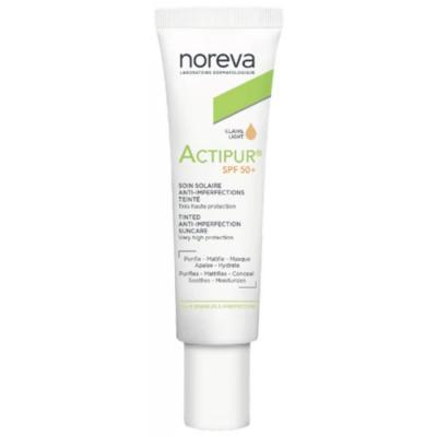 NOREVA  Actipur SPF50+ Soin solaire anti imperfections teint&eacute; Tube 30ml