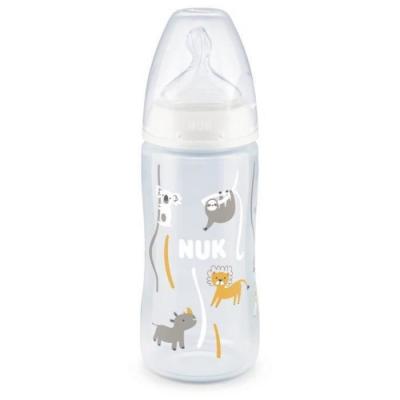 NUK  Biberon Serenity+ - Col large - Contr&ocirc;le de temp&eacute;rature - 300 ml - 0-6 mois - Koala