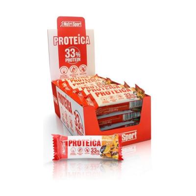 NUTRISPORT  33% Protein 44gr Protein Bars Box Dark Chocolate&orange 24 Units Multicolore 