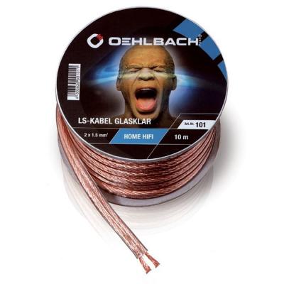OEHLBACH  101 C&acirc;ble haut-parleur 2 x 1.50 mm&sup2; transparent 10 m