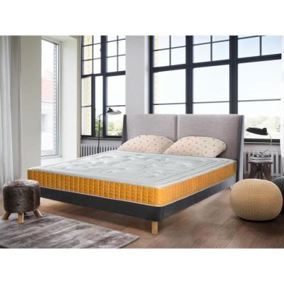  Ensemble ELEGANCE 160x200 cm - Matelas M&eacute;moire de forme + Sommier Bois - Ferme - HYPSOM