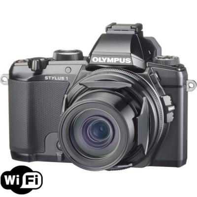 OLYMPUS  Stylus 1 - Appareil photo num&eacute;rique - compact - 12.0 MP - 1080p - 10.7x zoom optique - Wireless LAN - noir