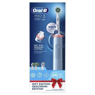 ORAL B Oral-B PRO 3 3700 Blu Adulte Brosse &agrave; dents rotative oscillante Bleu