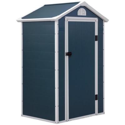 OUTSUNNY Abri de jardin verrouillable  134x104x204cm Gris