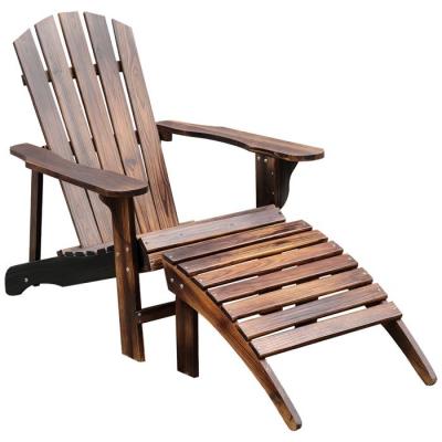 HOMCOM Adirondack fauteuil de jardin avec repose-pied