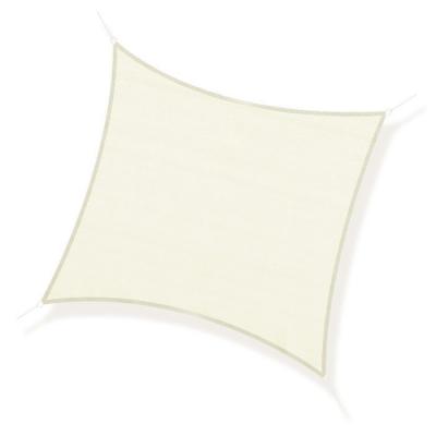 OUTSUNNY Voile d'ombrage carr&eacute; 3 x 3 m cr&egrave;me