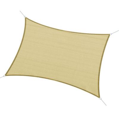 OUTSUNNY Voile d'ombrage rectangulaire 3x4 m sable