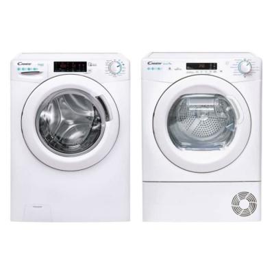 CANDY PACK  Lave-Linge Frontal 13kg 1400trs/min + S&egrave;che-Linge Frontal 10kg Pompe &Agrave; Chaleur