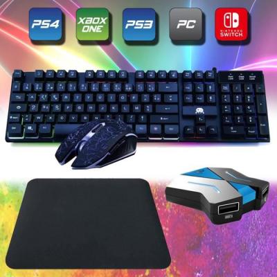 HND Pack cross gamer clavier souris tapis convertisseur pour xbox one ps4 ps3 switch